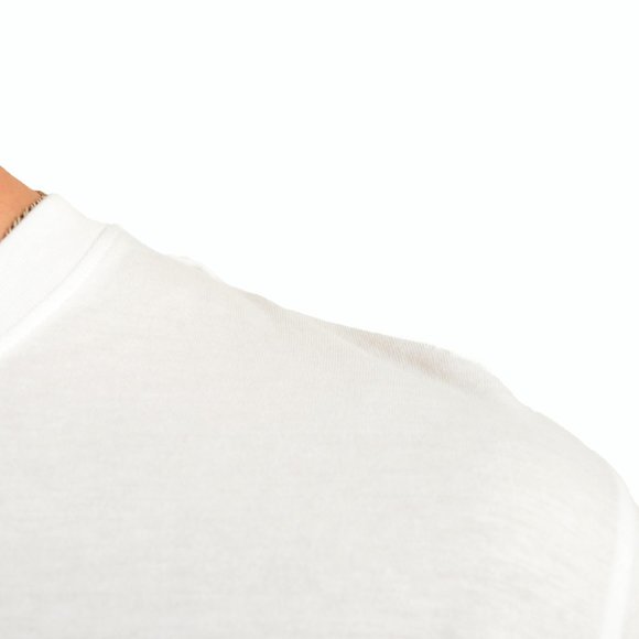 Valentino Men's White 2V3MG13D964 Logo Print Crewneck Short Sleeve T-Shirt - Picture 4 of 7